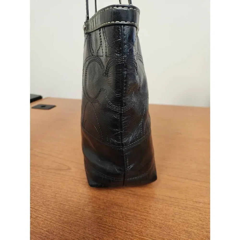 COACH 15142 Purse Black Patent Leather Shoulderbag